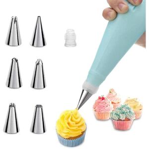 Sprøjtepose og spidser Kagepynt tilbehør Kit Bageudstyr Cupcake glasur tips med wienerbrødspose til bagning af kage