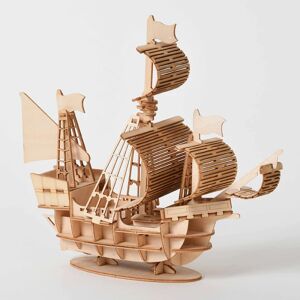 3D træpuslespil til voksne, modelsæt til piratskibe og værelse