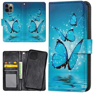 Apple iPhone 14 Pro Max - Mobilcover/Etui Cover Glitrende Sommerfugle