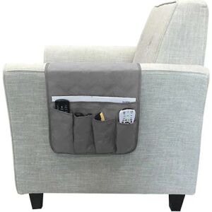 Armlæn Organizer Tv Fjernbetjening Holder 5 Pocket Caddy Til Sofa Sofa Hvilestol #d115416 Grey