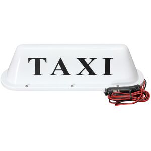 Hvid Vandtæt Taxi Magnetisk Base Tag Top Bil Cab Led Skilte Lys Lampe 12v Pvc