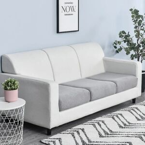 Sofa Sæde Pudebetræk Elastisk Møbel Sofa Beskytter Polar Fleece Plys Etui Til Sofa 3 Personer Stol Sofaer Betræk Stretch light grey 40x80x5cm