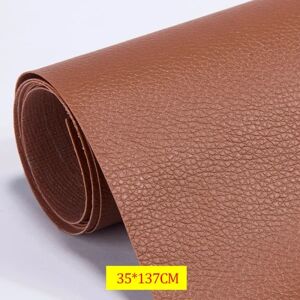 Selvklæbende læder Fix Repair Patch Stick Sofa Reparation Sub - Perfet Light brown 35*137CM