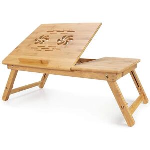 Bærbart computerbord, foldbar sengebakke - Materiale: Bambus - D