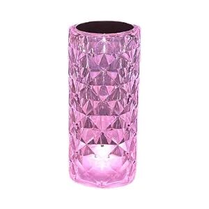 Crystal Diamond bordlampe - kontrol krystal lampe 16 farver skiftende med fjernbetjening Rose lampe krystal touch lampe fo