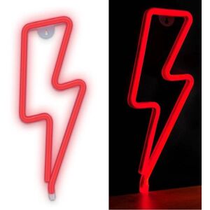 Neon LED BOLT Batteri + USB Forever Light - Rød Red