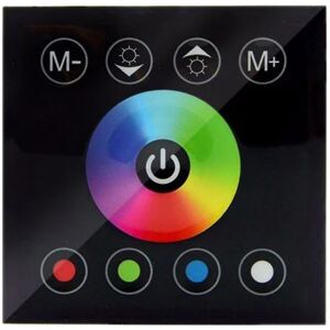 Dc12v-24v Rgb / Rgbw Controller Glas Panel Dimmer For Led Strips Lampe Sort