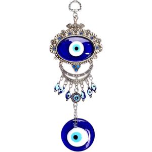 Blue Evil Eye Væghængende perler Tyrkisk Lucky Charm Pendant Bil Væg Vindue Kontor Værelse Dekoration Gave Bil Spejl Pendel Vægdekor