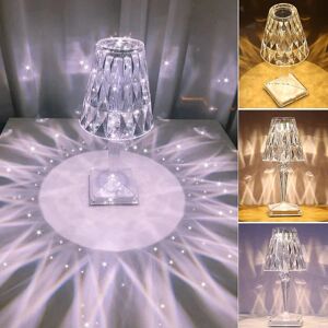 Crystal Touch Lampe Dæmpbar LED Natlampe 3 Farver Justerbar