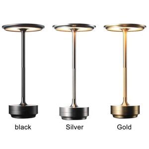 Creative Metallic Trådløs Bordlampe Dæmpbar & Genopladelig Vandtæt Bordlampe - Snngv Silver