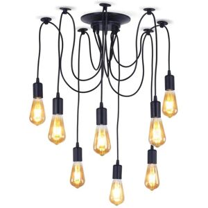 Industriel Pendel Multiple Vintage Retro 8 stk Spider Lysekrone Loftslampe Pendel Belysning Justerbar Længde Til Stue Spisestue Be