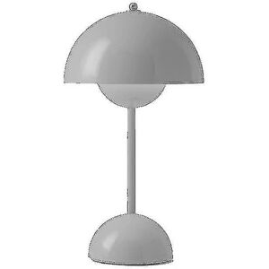 DAO Nordic Genopladelig Flower Bordlampe Sengebordslampe Svamp Soveværelse Borddekoration Natbordslampe Natlys [DB] Light Grey