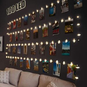 100 stk LED fotostrenglys 10M Fairy Lights Varm hvid, varm