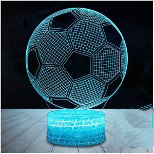 Fodbold 3D Lampe, LED Night Light Illusion Lamper