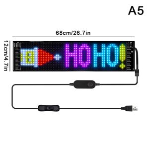 HEET LED-skilt til bil Fleksibelt LED Matrix Panel USB Bluetooth Applic 12*68cm