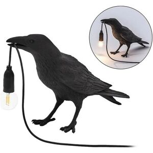 Fuglelampe Resin Crow Led Lys Soveværelse Væg Sconce Lampe Bord