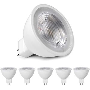 MR16 LED-lamper Varm hvid 3000K, MR16 GU5.3 LED 5W, pakke med 5 stk.