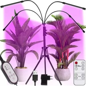 Plantelampe med stativ / plantebelysning - 4 LED paneler