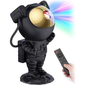 Stjerneprojektor Galaxy Night Light - Astronaut Space Projector, Stjerneloftslampe Med Timer Remot Black