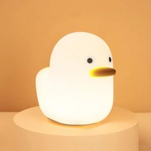 Ipalmay Home Night Lights til børn Usb genopladelige lamper, Abs+pc sengelampe til amning, Touch Control & timerindstilling, White Duck