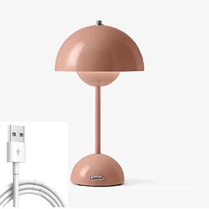 LED blomsterpotte bordlampe, moderne Macaron lampe, dæmpbar bordlampe med 3 farver Pink