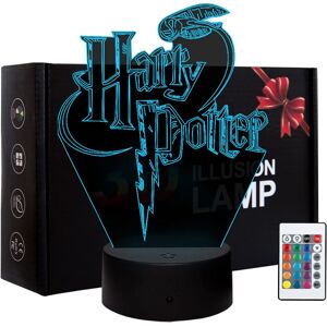 3D Nattelys Harry Potter Illusion Lampe Farveskiftende LED