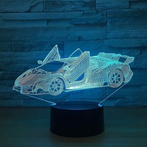 Veeki Great Lamborghini Super Car Akryl 3d Lampe 7 Farve Skift Lille Nat Lys Baby Farve Lys Led Usb Skrivebordslampe Atmosfære Nat Decor Lamp