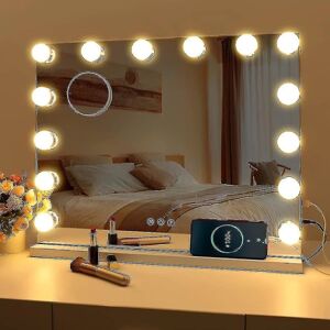 Hollywood Mirror Usb Makeup Strip lys 10 pærer 3 lystilstande Desktop vægmonteret (kun lampe)