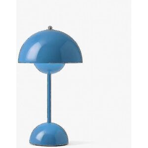 Nordic Genopladelig Blomster Bordlampe Sengelampe Bordlampe Svamp Soveværelse Bord Dekoration Sengelampe Natlamper[hk] Light Blue