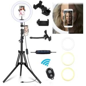 Komponenta Tech Selfie Lampe LED Ring Lys Stander 50 - 216 cm + Fjernbetjening Black