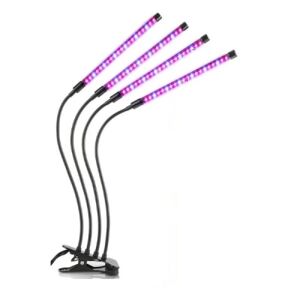 PIKACHU IC Växtlampa / växtbelysning med 4 flexibla LED-lysrør