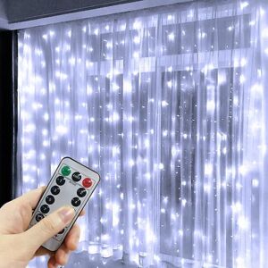 FMYSJ Jul Usb Led Gardin Garland Festoon Led Light Xmas String Lights Decorations 2024 Holiday Wedding Dekorative Light Curtain (FMY) White 3x3M