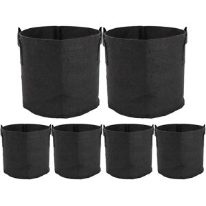 Haveplantepose, planteposer Grow Bag Grøntsagskrukke 3 Gallon Planteposer af ikke-vævet stof Havegrøntsagspose Til kartoffel/kartoffel/gulerod/tomat (6