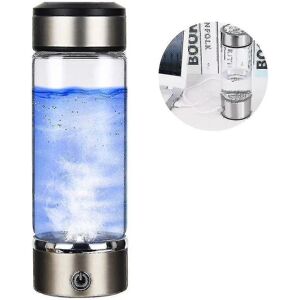 Rich Hydrogen Water Flaska Elektrolytisk Water Cup Lonizer Generator Silver