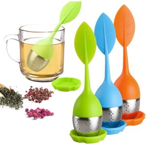 Loose Leaf Tea Infuser - Silikone Håndtag Tea Infuser Rustfrit stål S