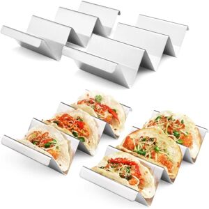 Taco rack 4 styks rustfrit stål taco rack bakke ovn sikker til