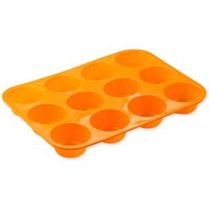 Silikone Muffin Pan Non-Stick 12 Kop Muffin Pan Jumbo Orange KLB