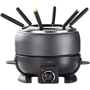 Nedis Fonduegryde med 6x Gafler Black