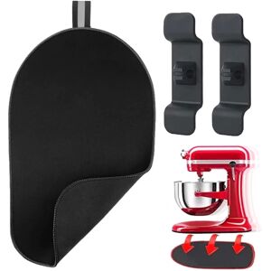 KitchenAid 1stk Glidepude+2stk Wireclips Kitchen Aid Glidemåtte Køkken Black 32-20cm