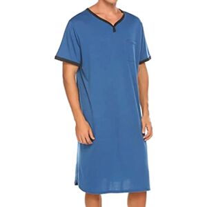 Mænd Nattøj Nattøj Loungewear Almindelig Nattøj, Royal Blue