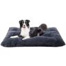 Hundeseng store hunde, hundepude vaskbar hundekurv fluffy - 90x65cm anti-angst, skridsikker hundemåtte