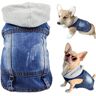 Pet tøj Hunde hættetøj Pet hætte jeans Hunde vest vest