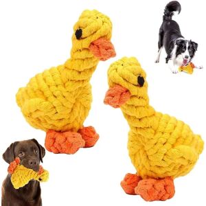 Dog Toy 2 Pieces Durable Puppy Toy, Dog Toys Dog Gift Plush Dog Toy, Small Dog Toy, Dog Games, Christmas Dog Toy, Natural And Non Toxic Cotton (duck)