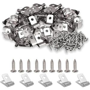 100 stk. rustfrit stål hegns wire clips Husdyr hegn clips- Perfet