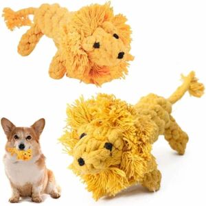 Unbranded Puppy Chew Toy, 2pcs Small Dog Toy, Rope Dog Toy, Dog Toys Puppy Teeth, Interactive Puppy Toy, Pet Chew Toy, Dog Chew Toy (Lion)，