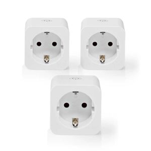 Nedis SmartLife Smart Plug Wi-Fi Power meter 3680W Vit - 3-pack