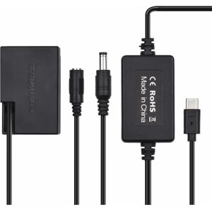 USB Type-C-kabel til DR-E18 Dummy-batteri med PD Quick Charge-protokol til Canon 750D 760D T6S 77D 800D 200D Rebel SL2