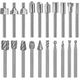 20 stk Hss router hårdmetal gravering bits til Dremel router bit sæt 1/8 tommer (3 mm) skaft til Dremel Pro