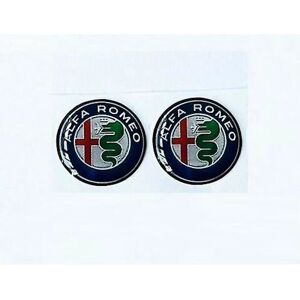 2 stk 15 mm Alfa Romeo grøn erstatningsnøglebrik Badge Sticker Green Sliver Ar3 Uk