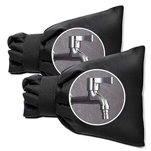 Pakke med 2 sorte udendørs vandhanedæksler - Kraftig beskyttelse mod frost og vandtæt